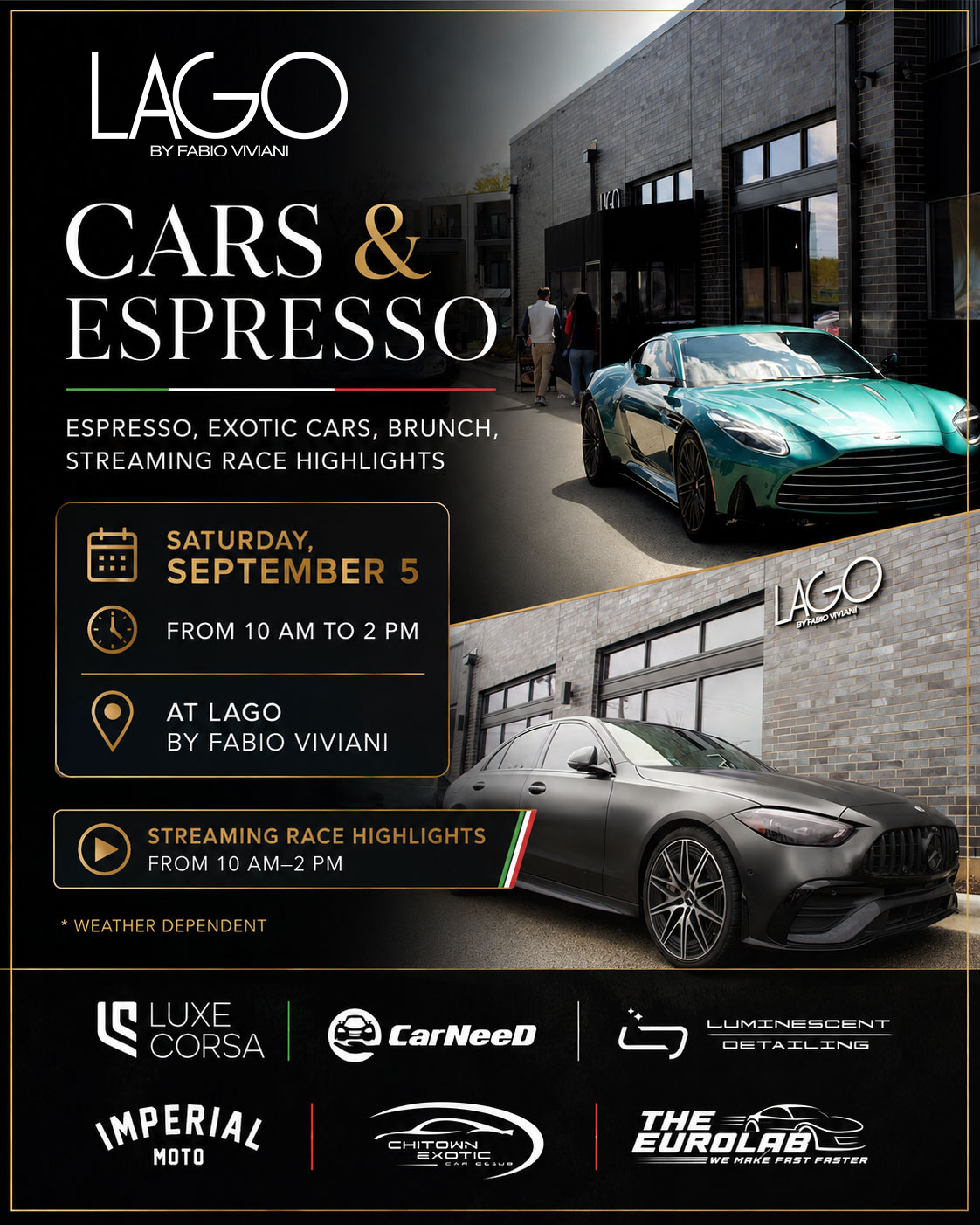 Cars and Espresso at LAGO by Fabio Viviani